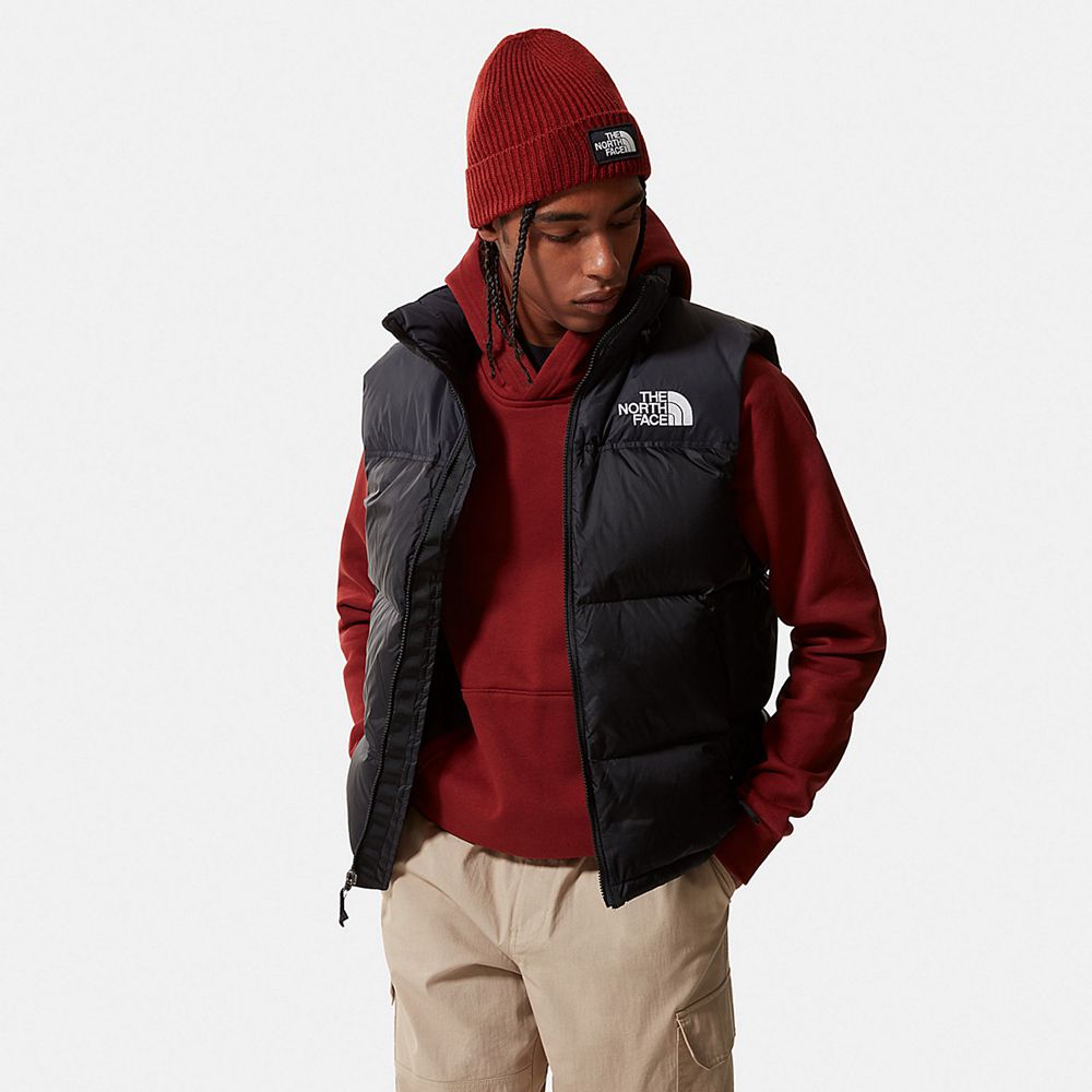 The North Face Nuptse Jacket Mens Australia - The North Face 1996 Retro Gilet Black (JQU-528067)